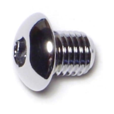 Midwest Fastener 5/16"-24 Socket Head Cap Screw, Button, Chrome Plated Steel, 3/8 in Length, 10 PK 74227
